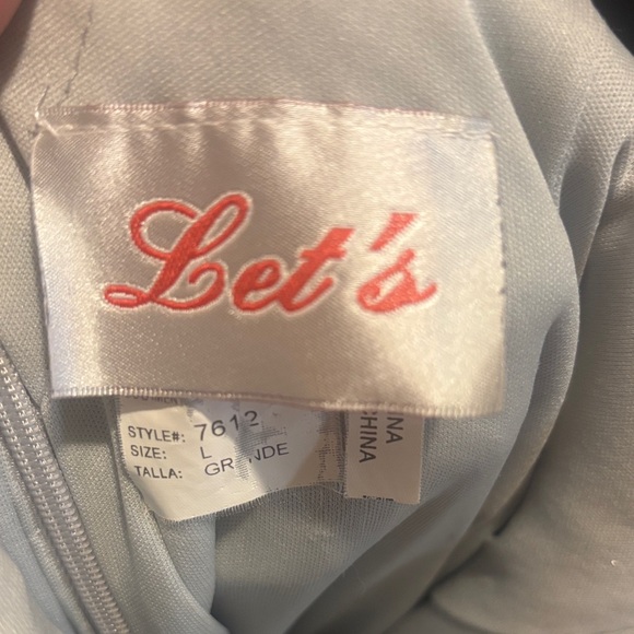 Ina Off-Shoulder Silver Prom Dress - Picture 5 of 5